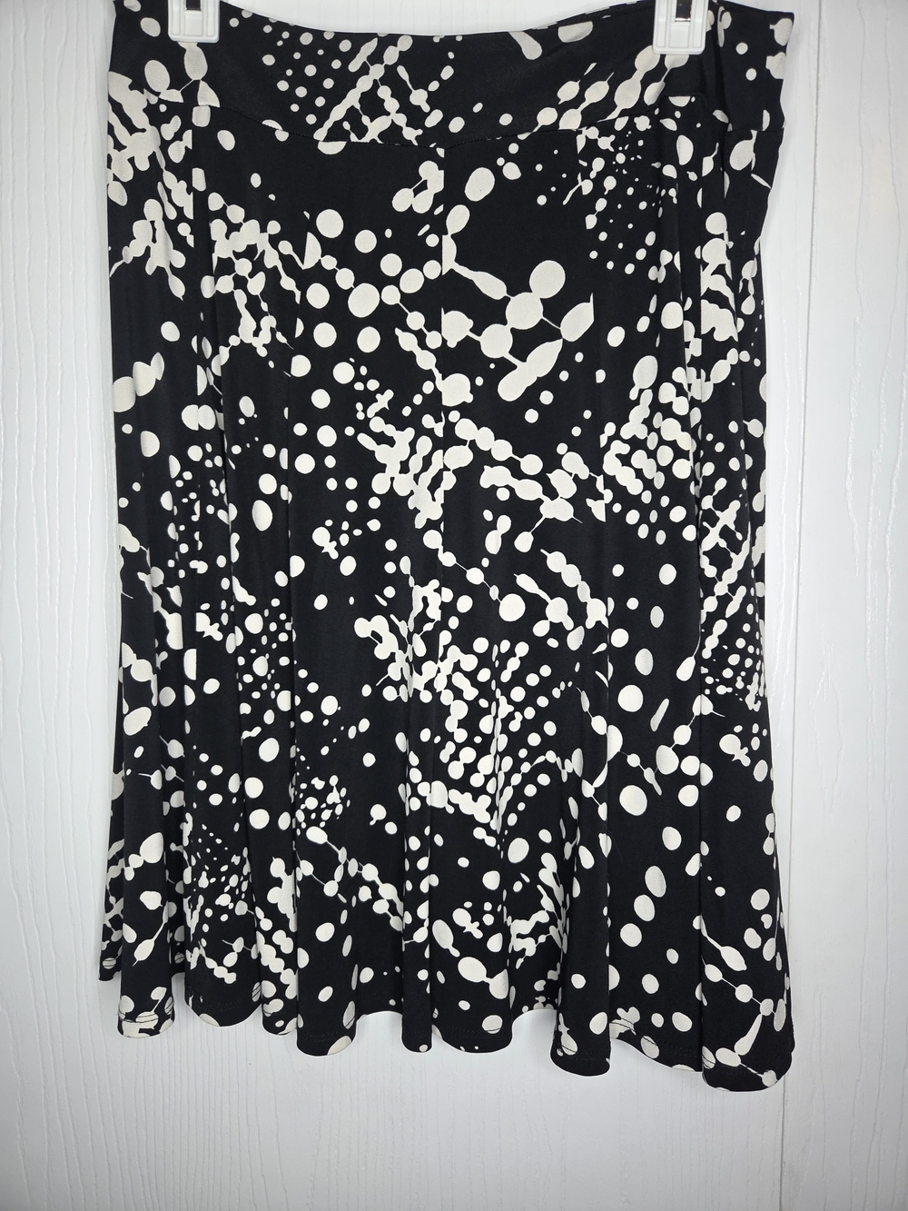 Lily Boutique Black White Floral Skater Skirt Size S Chic Minimalist Casual